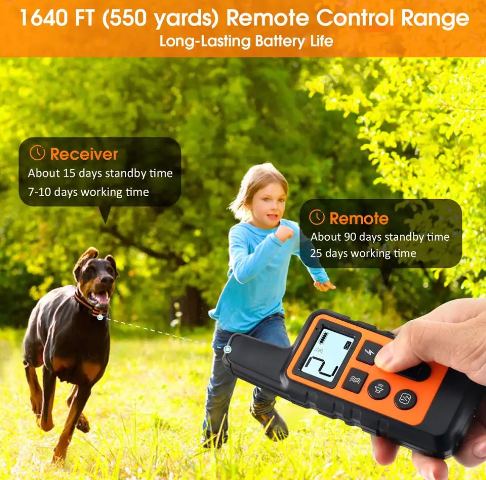 Remote Dog Training E-Collar BH150R 500m Rechargeable Waterproof 1-2 Dogs