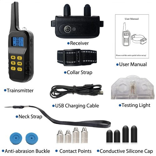 BH720R 2-in-1 Remote Trainer and Bark Control Collar 1000m 1-3 Dogs