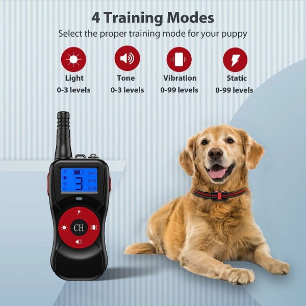 T502 Rechargeable Remote Training Collar 1-3 Dogs 800m