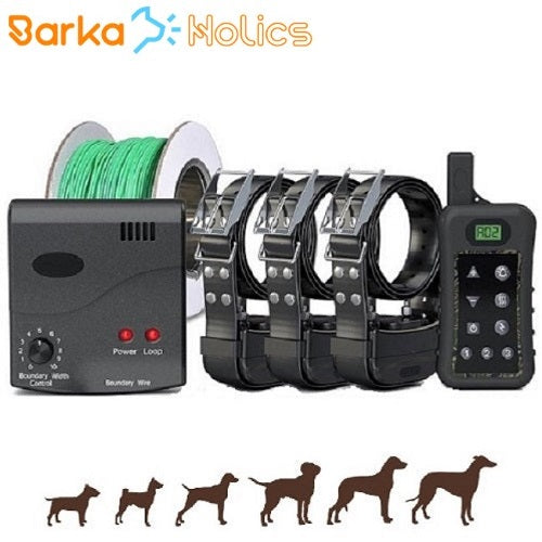 2-in-1 Electric Dog Fence and 1200m Remote Trainer Combo 3 Dogs