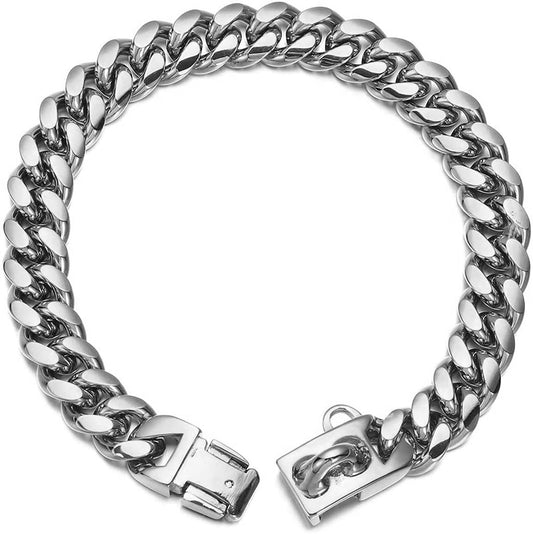 14mm Stainless Steel Cuban Link Dog Collar