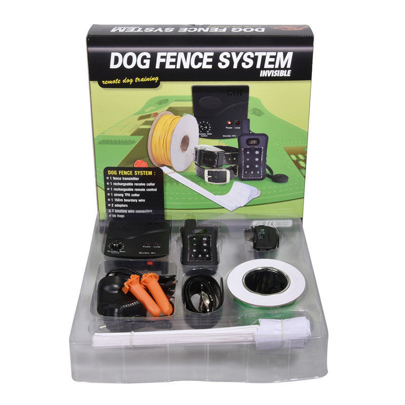 2-in-1 Electric Dog Fence and 1200m Remote Trainer Combo in Box